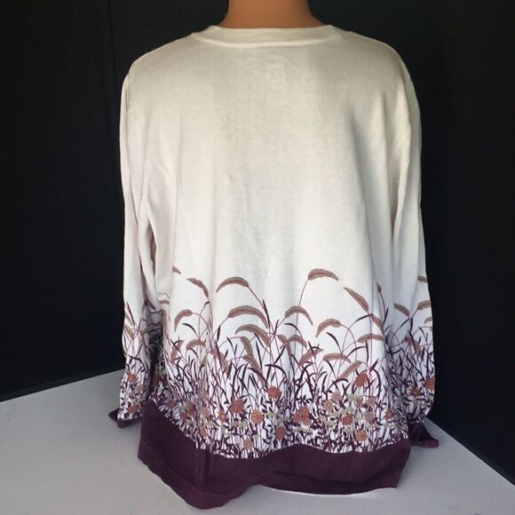 Breckenridge Woman Button Long Sleeve Top 2X - Picture 5 of 12